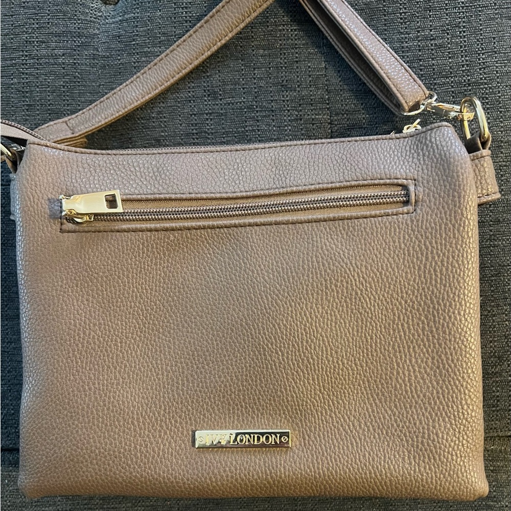 Elegant Dark Brown Crossbody Bag with Tassel - Picture 6 of 6